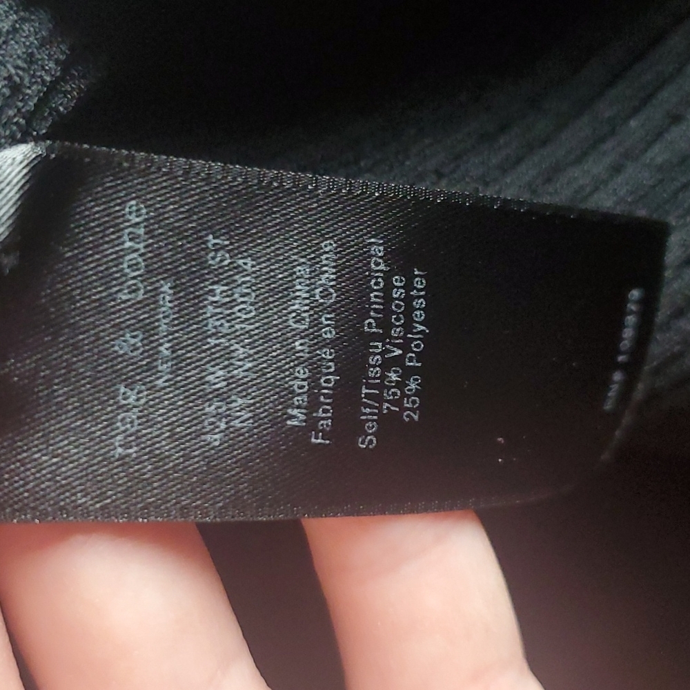 Rag & Bone Black Ribbed Top - Picture 4 of 6